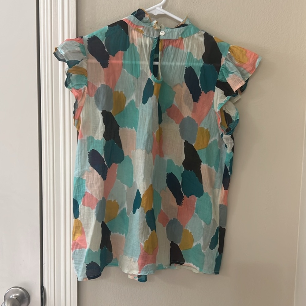 THML Multicolor Ruffle Sleeve Top - Picture 3 of 3